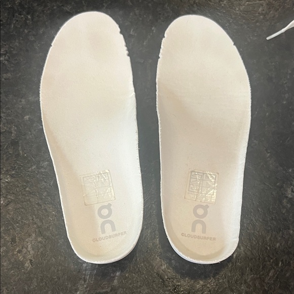 On Running Women's Athletic Shoes in White and Teal - Picture 2 of 5